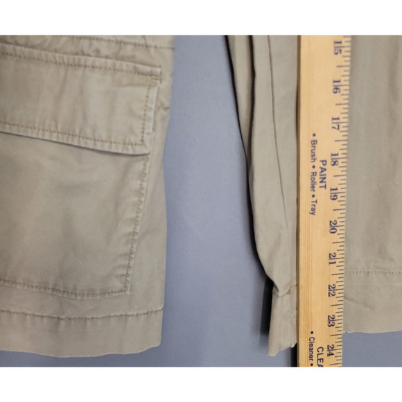 Old Navy Cargo Utility Field Jacket Womens S Tan Drawstring Waist Pockets Cotton - Picture 7 of 12